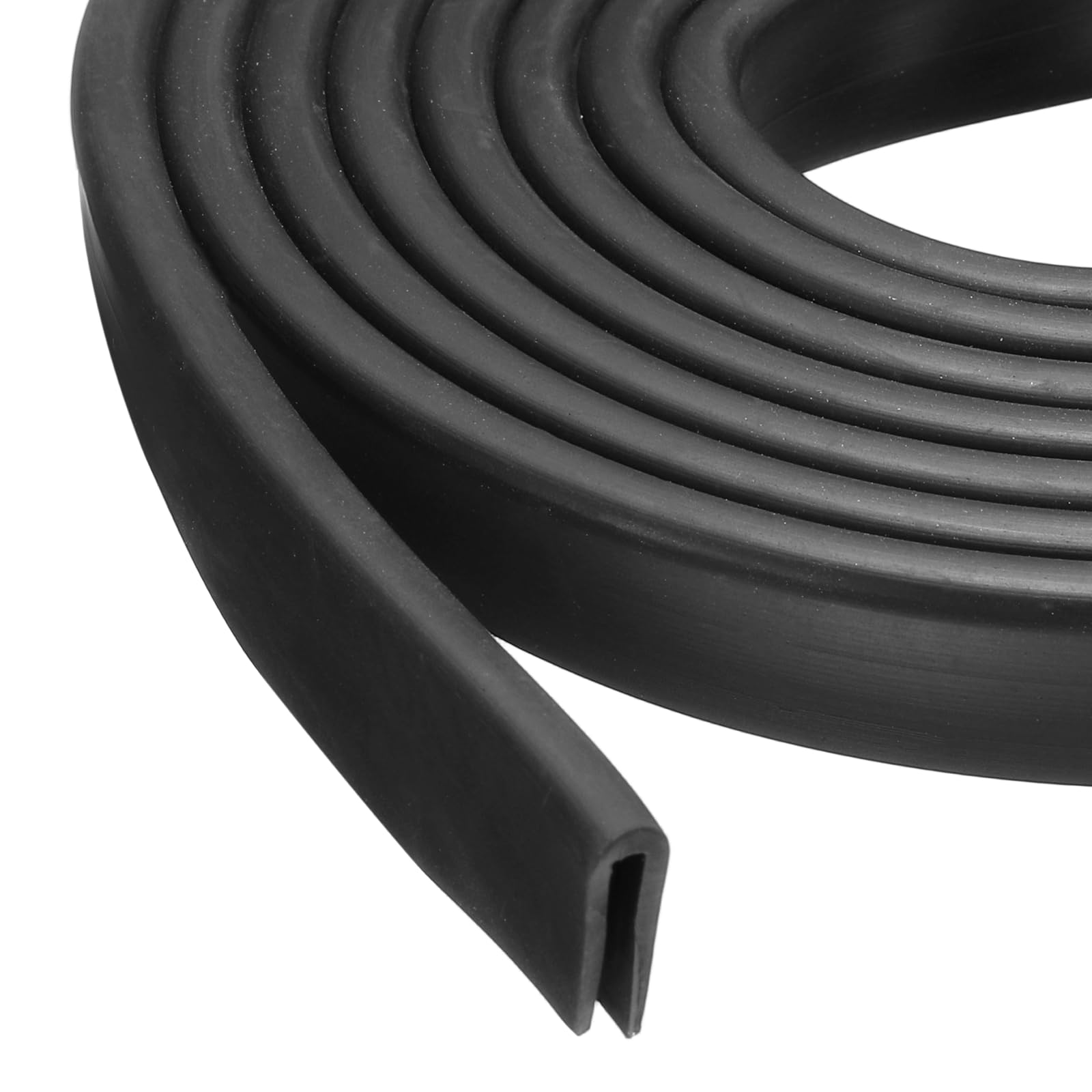 PATIKIL Rubber Edge Trim, 26.2ft x 8mm x 11mm U Channel Rubber Guard Seal Strip Protector Fit for 5mm Edge for Car Doors Hatches Sheet Metal Table Corners Steel Plates, Black