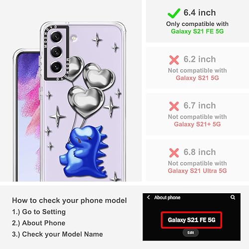 Miniatura 2 de MOSNOVO Funda para Galaxy S21 FE, funda para Samsung S21 FE 5G, diseño de flores de primavera y flores de jardín secreto, diseño floral, absorción