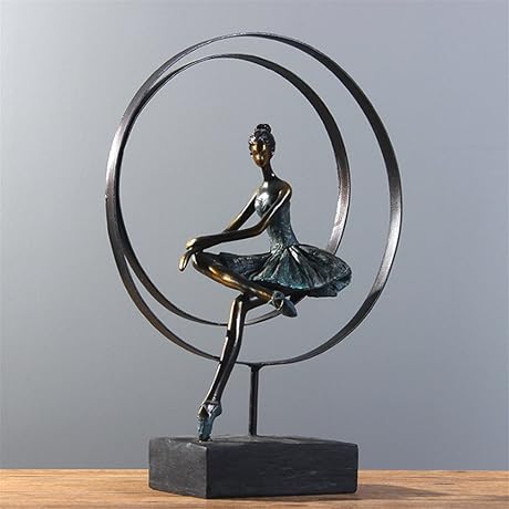 AISHUAIGE Harz Handwerk Geschenk Ornamente Ballett MAdchen Hochzeit Geschenk kreative Wohnzimmer SchrAnke Dekoration Ornamente