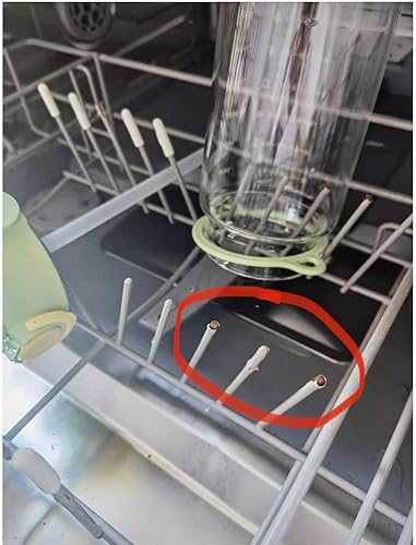 Vista 4 de 100 tapas de silicona de tamaño universal para lavavajillas, tapas de estante de punta, se adaptan a la mayoría de los modelos (gris frío) Gris