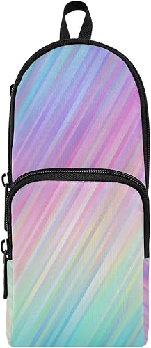 Miniatura 7 de Bolsa de lápiz colorida Bolsa de lápices duradera Caja organizadora Casos de papelería Estuche para lápices Estuche de pluma