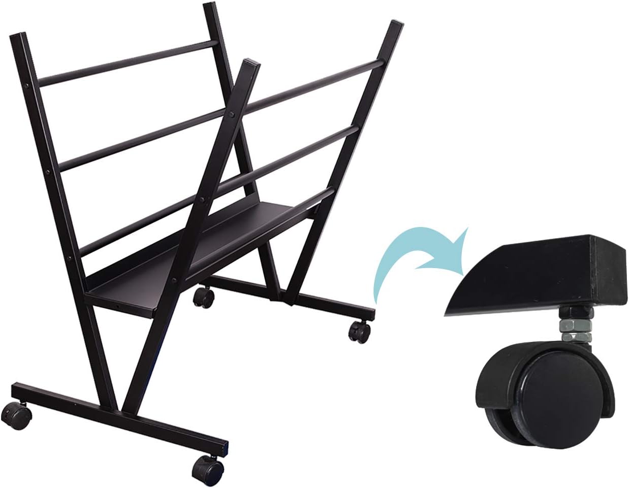 Falling in Art Metal Print Rack, Drying Display, Storage Stand for Artworks, Posters, Prints, Great Assistant for Shows & Galleries, Easy Moving with Rolling Casters, Well Hold 170Lb: Posters & Prints