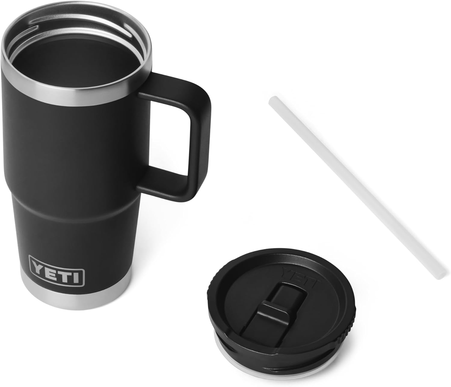 YETI Rambler 20 oz Travel Mug with Flip Straw Lid – Stainless Steel, Vacuum Insulated, Leakproof, Cup Holder Friendly - Image 2