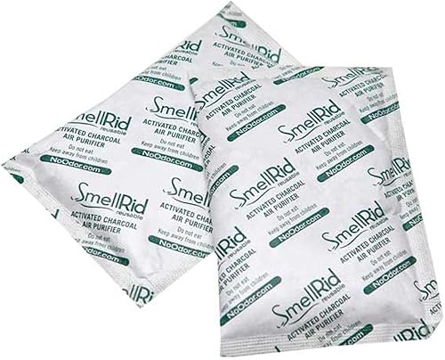 Removedor de olores reutilizable para cajones y gabinetes de carbón activado (paquete de 5)  Paquete grande de 3.53 oz (4 x 5.3 pulgadas) que trata