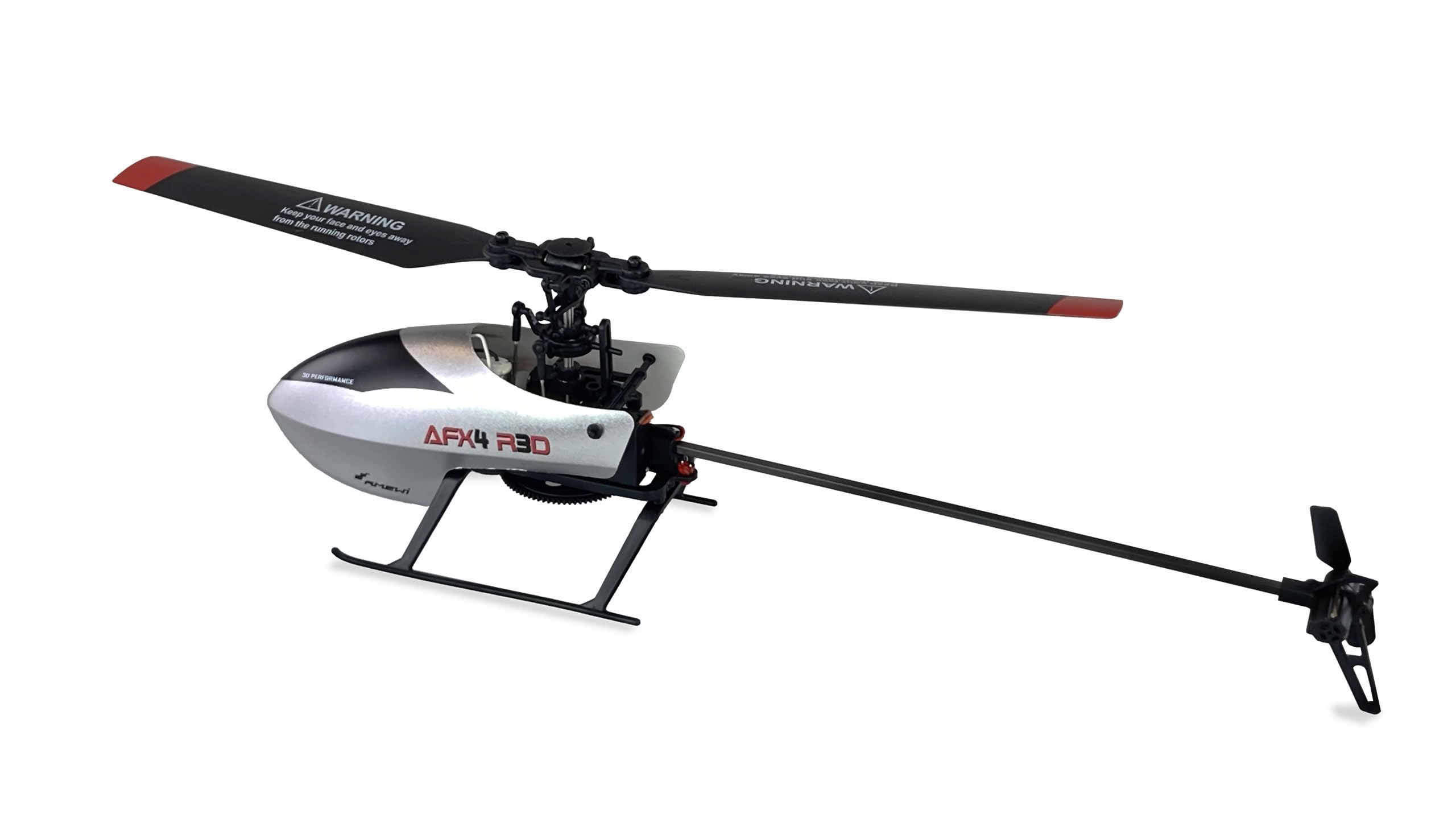 Amewi AFX4 R3D Elicottero singolo a 4 canali, 6G, con funzione rullo 3D, avvio automatico e autolanding RTF RC telecomandati