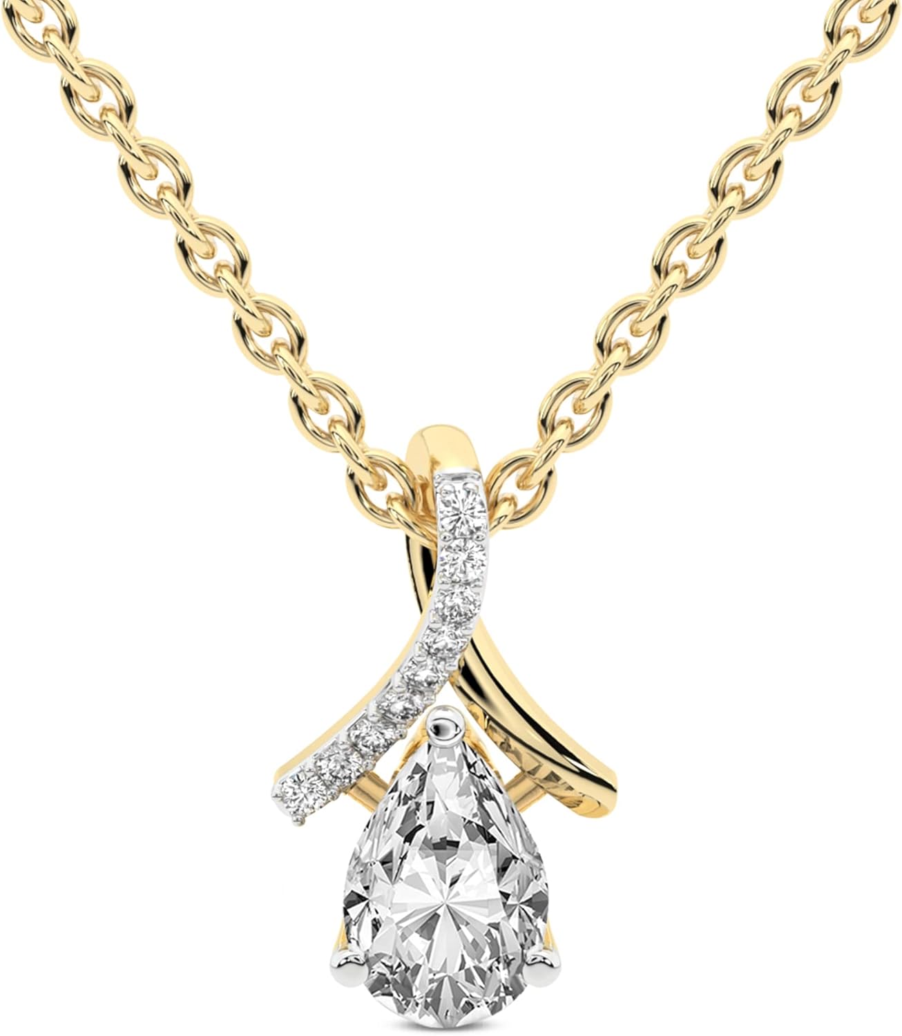 FRIENDLY DIAMONDS 0.75 Carat - 6 Carat IGI Certified Lab Grown Diamond | Priscilla Slider Lab Diamond Pendant 14K Or 18K White, Yellow Or Rose Gold | FG-VS1-VS2 Quality