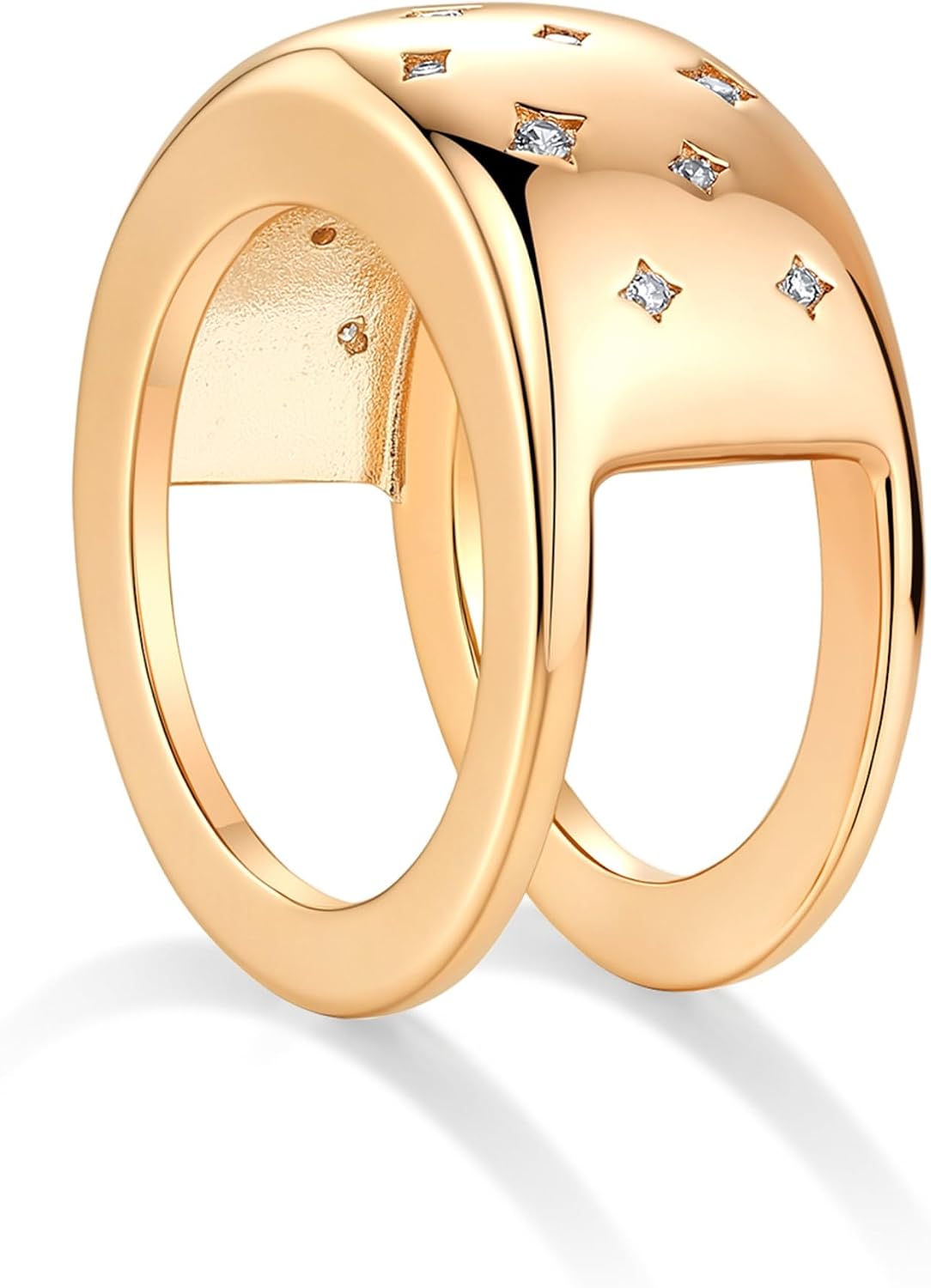 PAVOI 14K Gold Plated Smart Ring CZ Cover Compatible with Oura Ring Gen 4