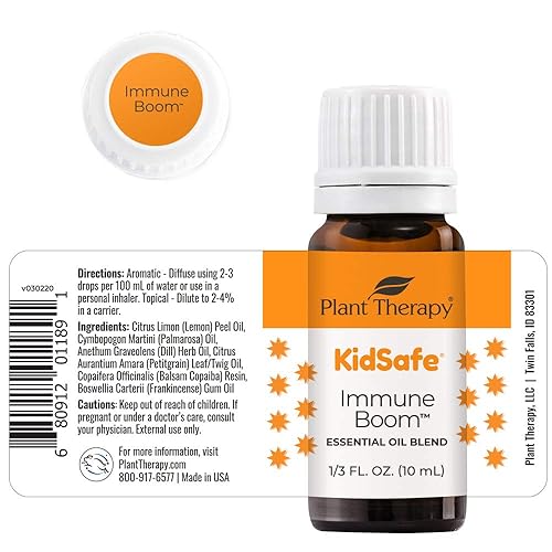 Miniatura 5 de Plant Therapy Immune Boom KidSafe - Mezcla de aceites esenciales, 13 onzas líquidas, 100% puro, sin diluir, grado terapéutico
