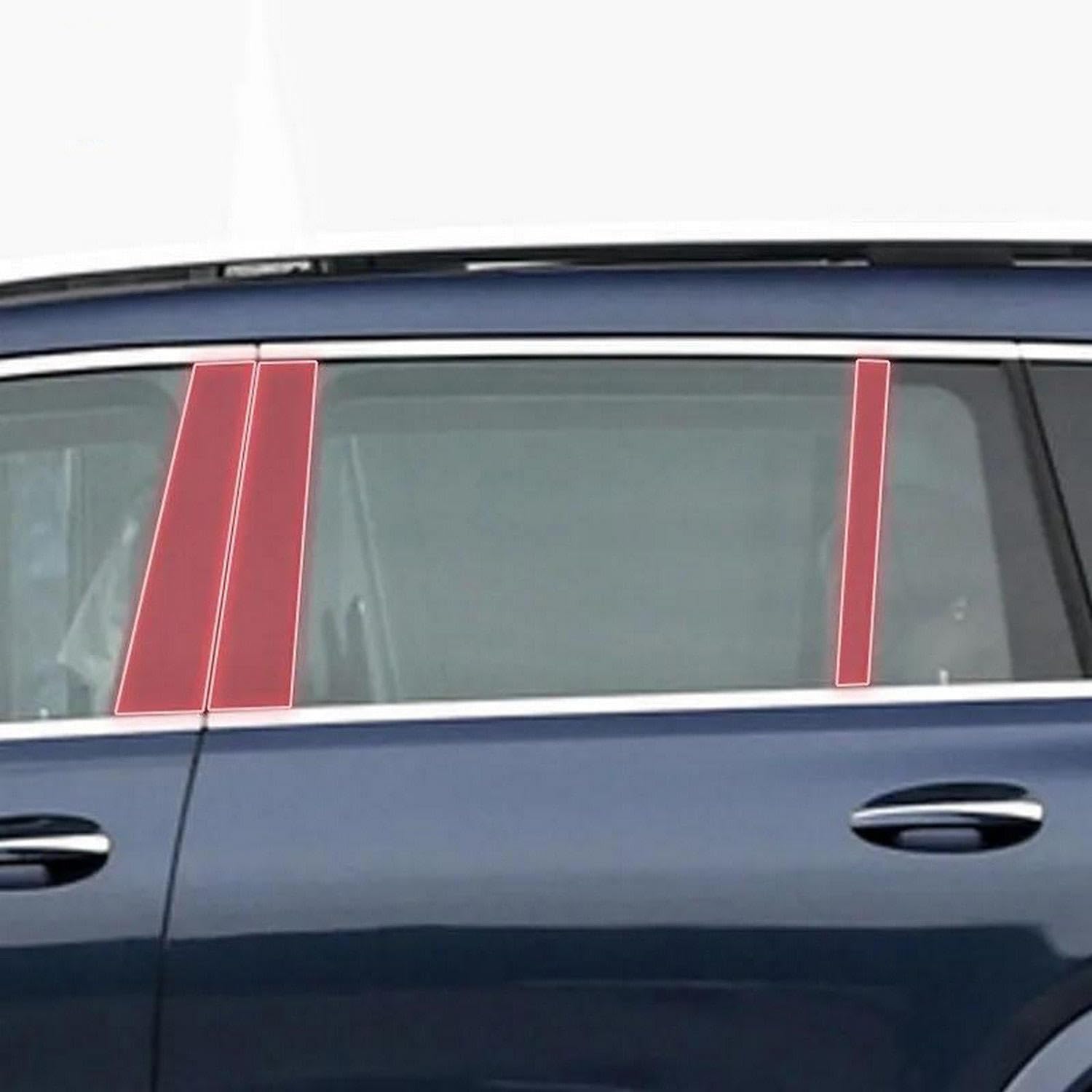 Car B/C Pillar Anti Scratch PPF/TPU Protective Film Transparent/Carbon Fiber Sticker，for Benz GLS X167 2021-2024