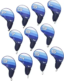 MIZUNO(ミズノ) ゴルフ ヘッドカバー Tour シリーズ アイアン用 11個セット 番手別 ユニセックス ホワイト/ブルー 5LGH2514