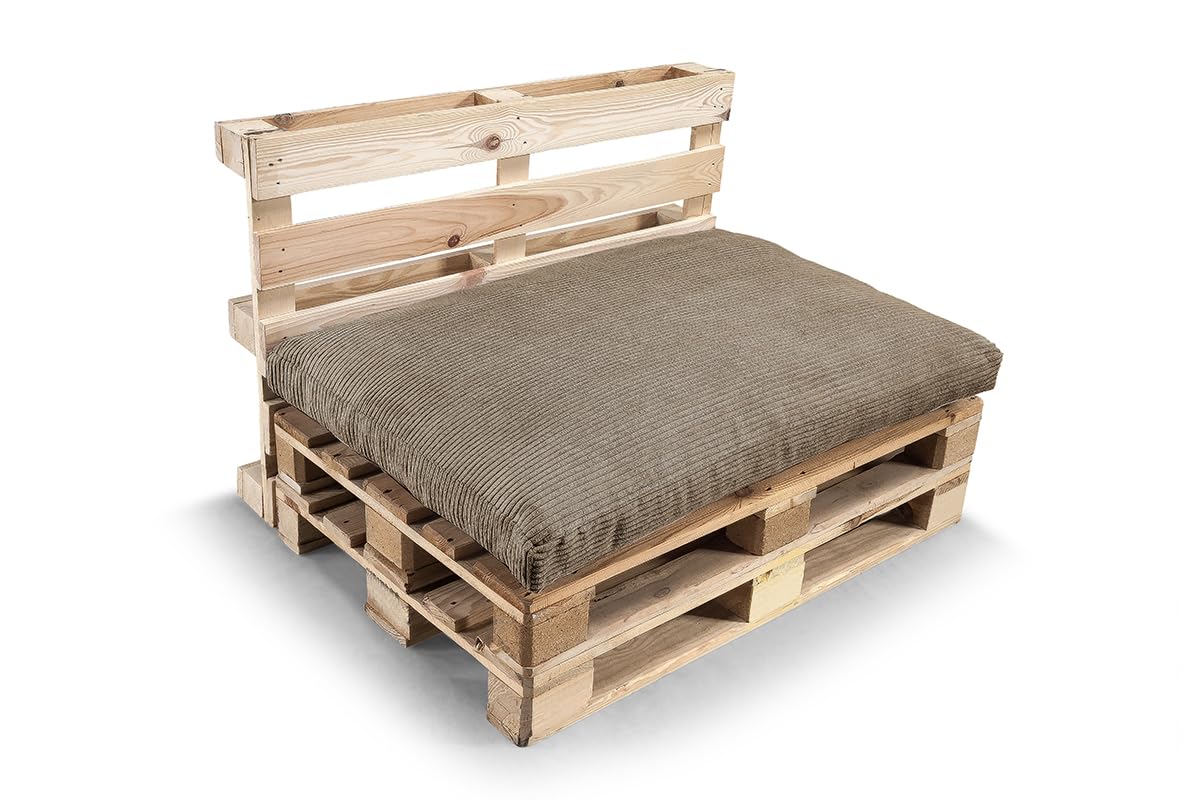 Set Cuscini Gutekissen Per Pallet Europa - Seduta 120x80 Cm E Schienale 120x40 Cm, Antracite, Per Giardino E Interni