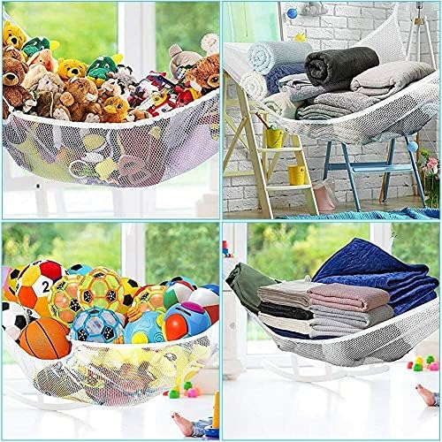 Walgreen® Hammock for Extra Large Soft Toy Teddy Nursery Play Corner Hammock Mesh Storage Organizer Net for Baby/Children's Bedroom Tidy Kids Wall Hanging Baby Nursery Mesh Net (Blue)