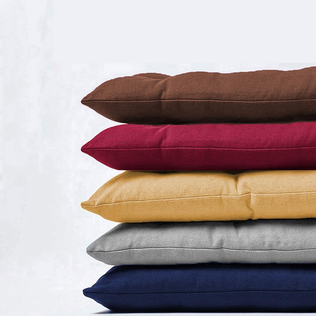 Coussin de banc de jardin beige en coton épais 40x40 cm pour banquette 2 ou 3 places