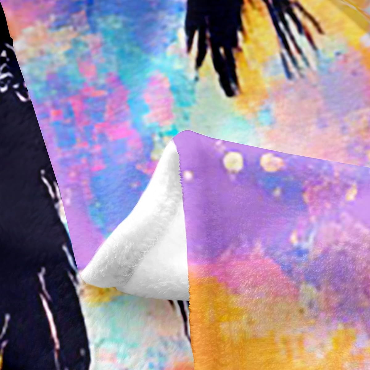 Erosebridal Tropical Tree Fleece Blanket, Hawaiian Coconut Palm Tree Fuzzy Blanket for Adult Teens Kids, Watercolor Tie Dye Throw Blanket, Summer Colorful Beach Flannel Blanket, Queen