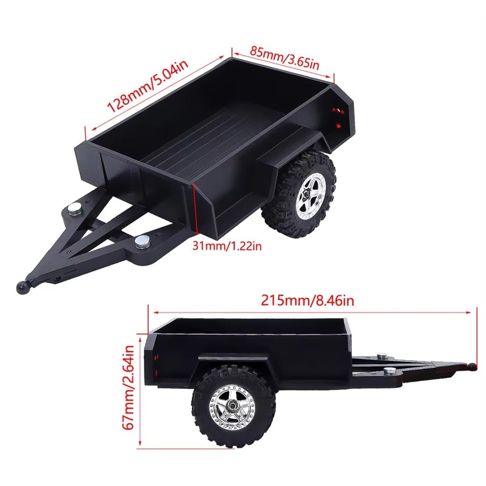 Compatibile Con TRX4M 1/18 RC Crawler Auto Parti Di Aggiornamento Accessori Ricambio Utilità Rimorchio Gancio E Scatola Immagazzinaggio Per Scala RC Riparazioni Modelli