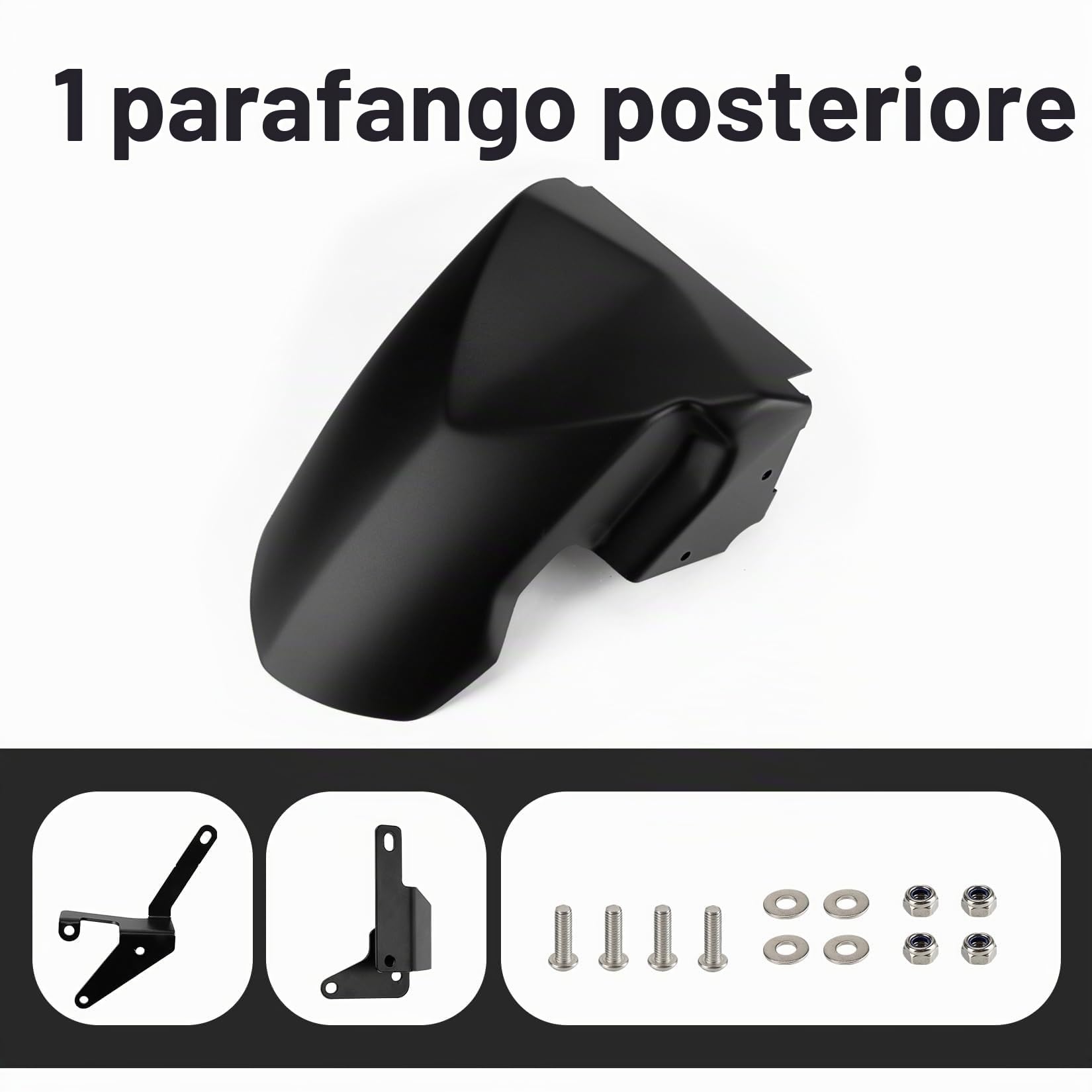 PSLER Parafango Posteriore Moto per Tmax 530 DX SX 2017-2019 TMAX 560 2020-2024 Paraspruzzi per Pneumatici della Ruota Posteriore Protezione della Copertura Accessori Moto Scooter(Nero Opaco)