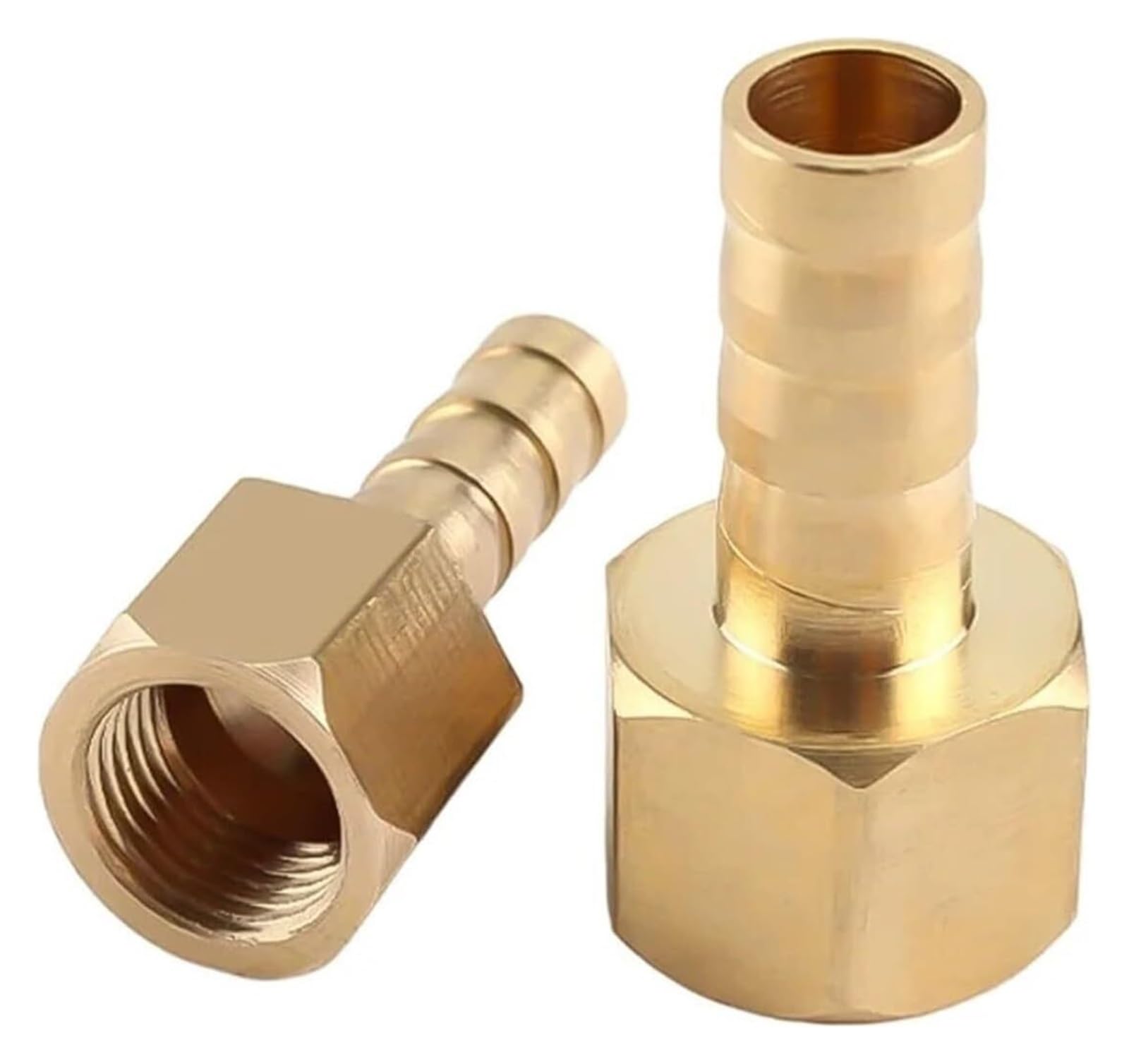 Hose Barb Fittings,1PCS Brass Pipe Fitting Hose Fitting 4mm-19mm Barb Tail 1/8" 1/4" 1/2" 3/8" BSP Female Thread Copper Connector Joint Coupler Adapter(12mm 1/4")