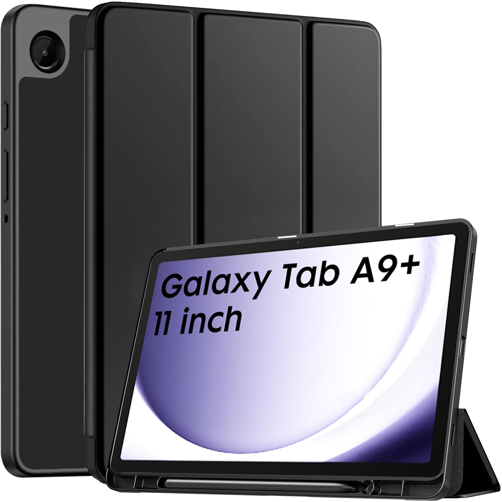 Robustrion Cover for Samsung Galaxy Tab A9 Plus 11 inch Cover Case, Flip Case Cover for Samsung Tab A9+ 11 inch with Pen Holder - Black (B0CM3MCCY3) Amazon Price History, Amazon Price Tracker