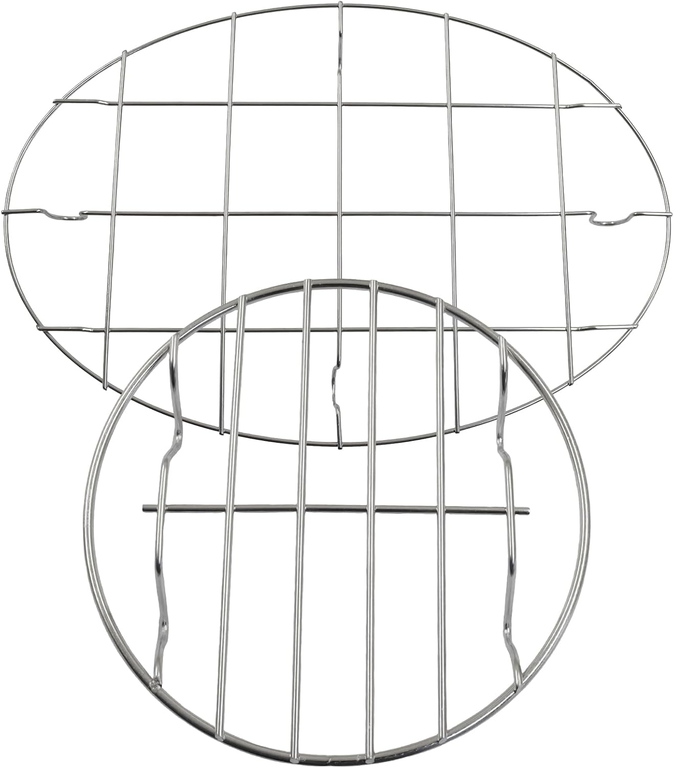 2 Pack Cooking Racks, 9.8 Inch Oval with 5.9 Inch Round