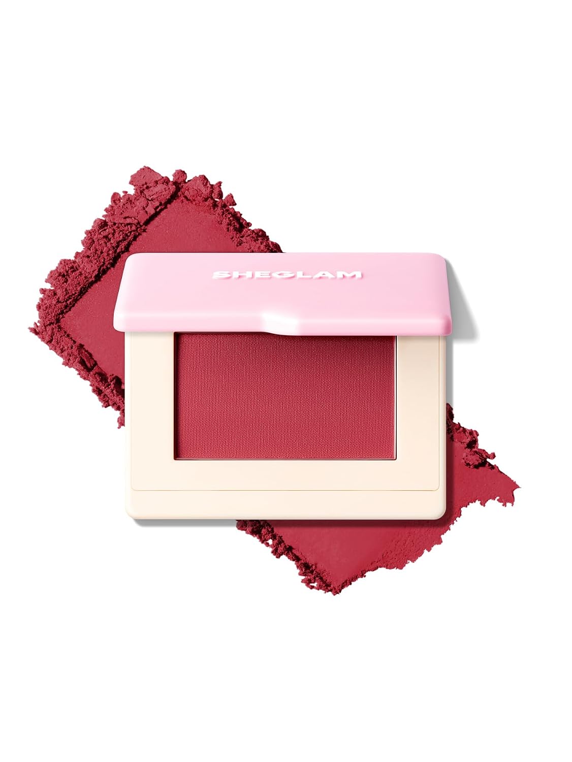 SHEGLAM Dream Touch Blush Blends Seamlessly Lightweight, Smooth, Blendable, Long-lasting Powder Blush-209 Cherry Aura