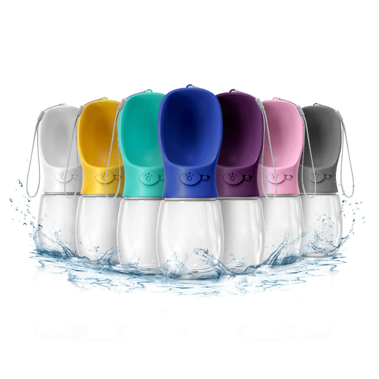 WePet Portable Dog Water Bottle, 12 OZ, Leak Proof Puppy Water Dispenser with Drinking Feeder for Pets Outdoor Walking, Hiking, Travel, Food Grade