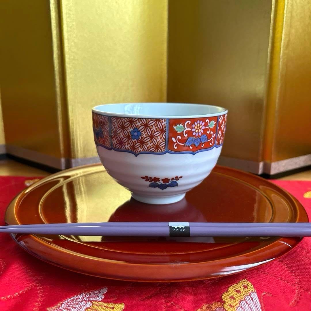 深川製磁 百年庵 貝合せ 茶碗 小どん 丼 椀 金彩 桜 2個セット 箱付