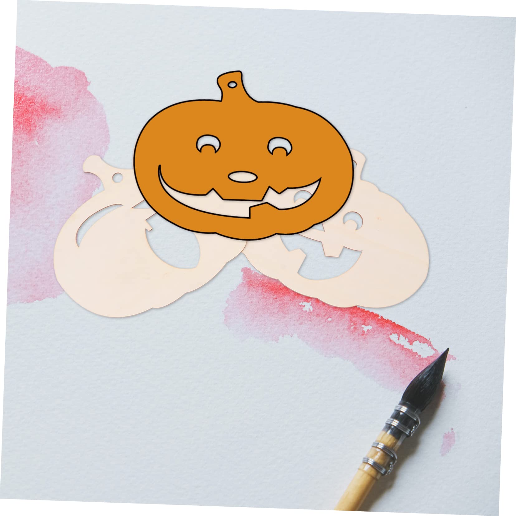 Tofficu 8 Juegos Chispas De Calabaza Plantilla De Pintura De Halloween Manualidades Para Plantillas De Dibujo De Halloween Plantilla De Calabaza De Halloween Madera 3 Piezas * 8