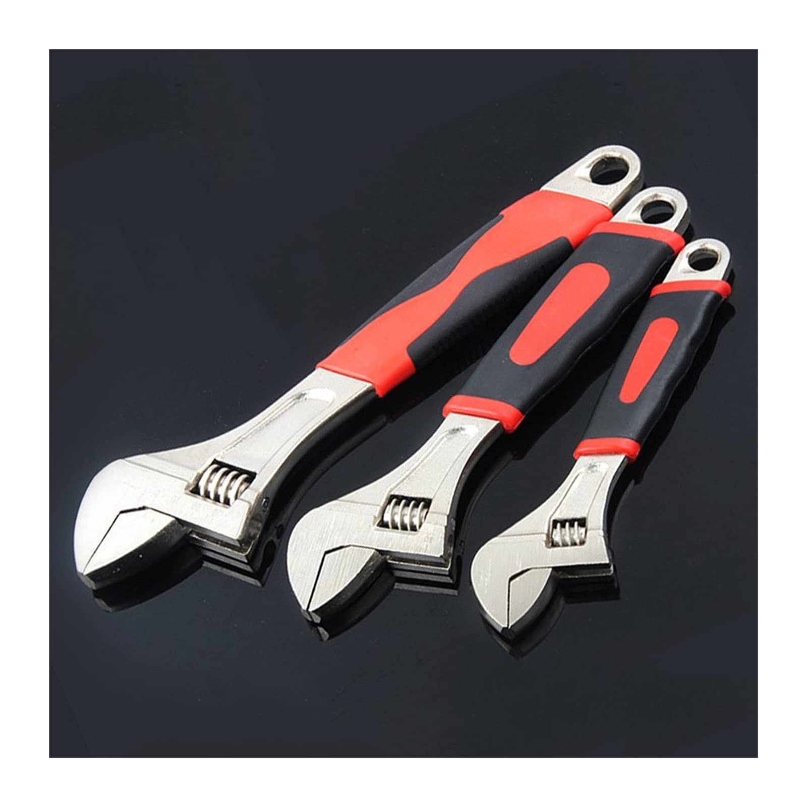 Herramientas de Hardware Llaves de Boca Llave Ajustable Multifuncional Llave de Boca de 6 "8" 10 "12 Pulgadas con Mango de Vaso (6 Pulgadas)