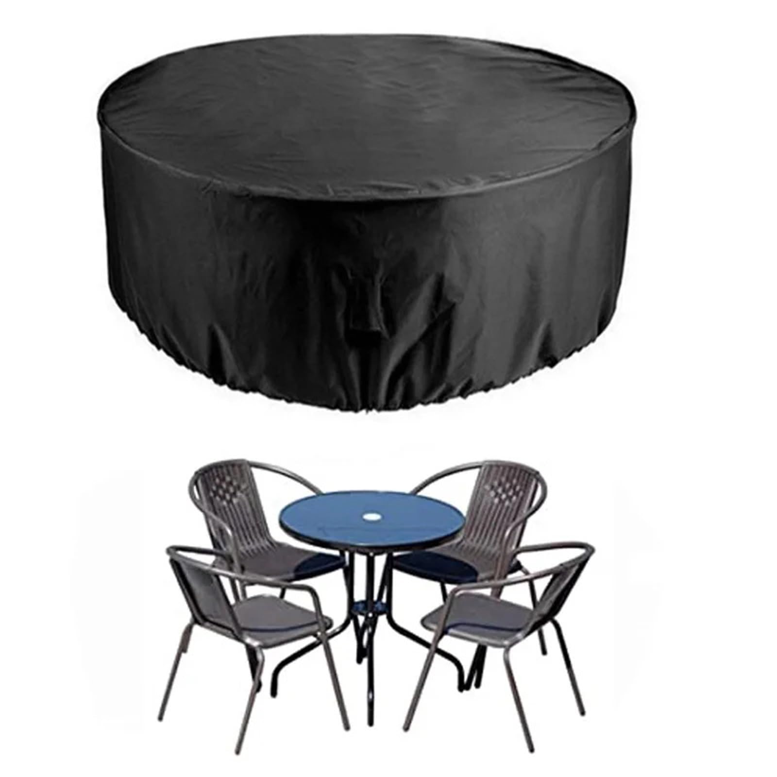 Garden Furniture Cover Round Oxford Cloth Patio Table Protector Outdoor Dust Rain Sun Shield(120x75cm)