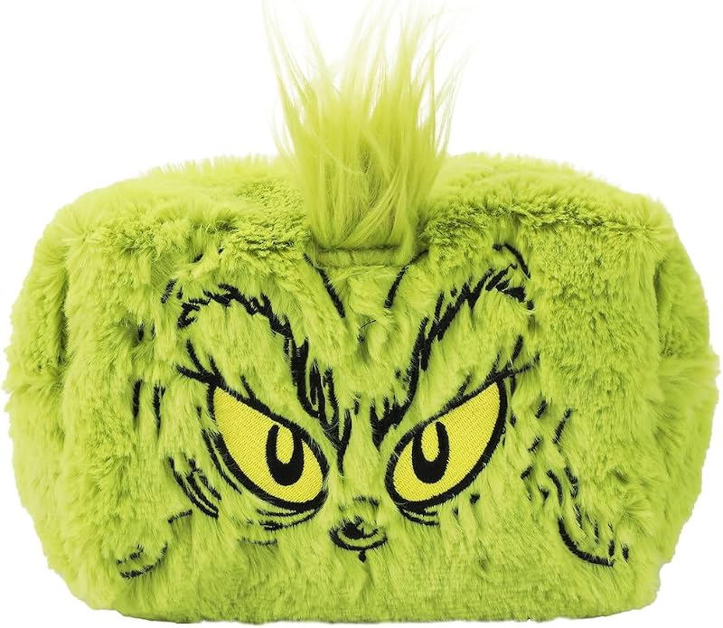 Necessaire feminina verde Bioworld The Grinch com rosto do personagem