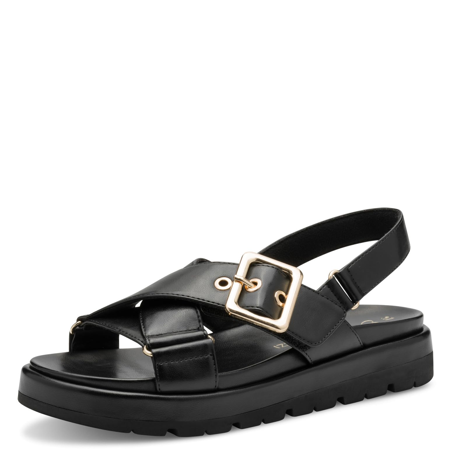 Marco Tozzi Damen Sandalen flach mit Klettverschluss Bequem