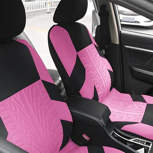 Miniatura 6 de Juego completo de fundas de asiento de automóvil, protectores de asiento delantero de poliéster con fundas de asiento trasero de banco divididas,