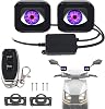 Motorcycle Eye Light - 12-36V Waterproof Animation Remote Control, Illuminated Eye Ball Light for Motorcycles | Compatible with Electric Bicycles, Tricycles, Motorcycles, Cars, Power Sports