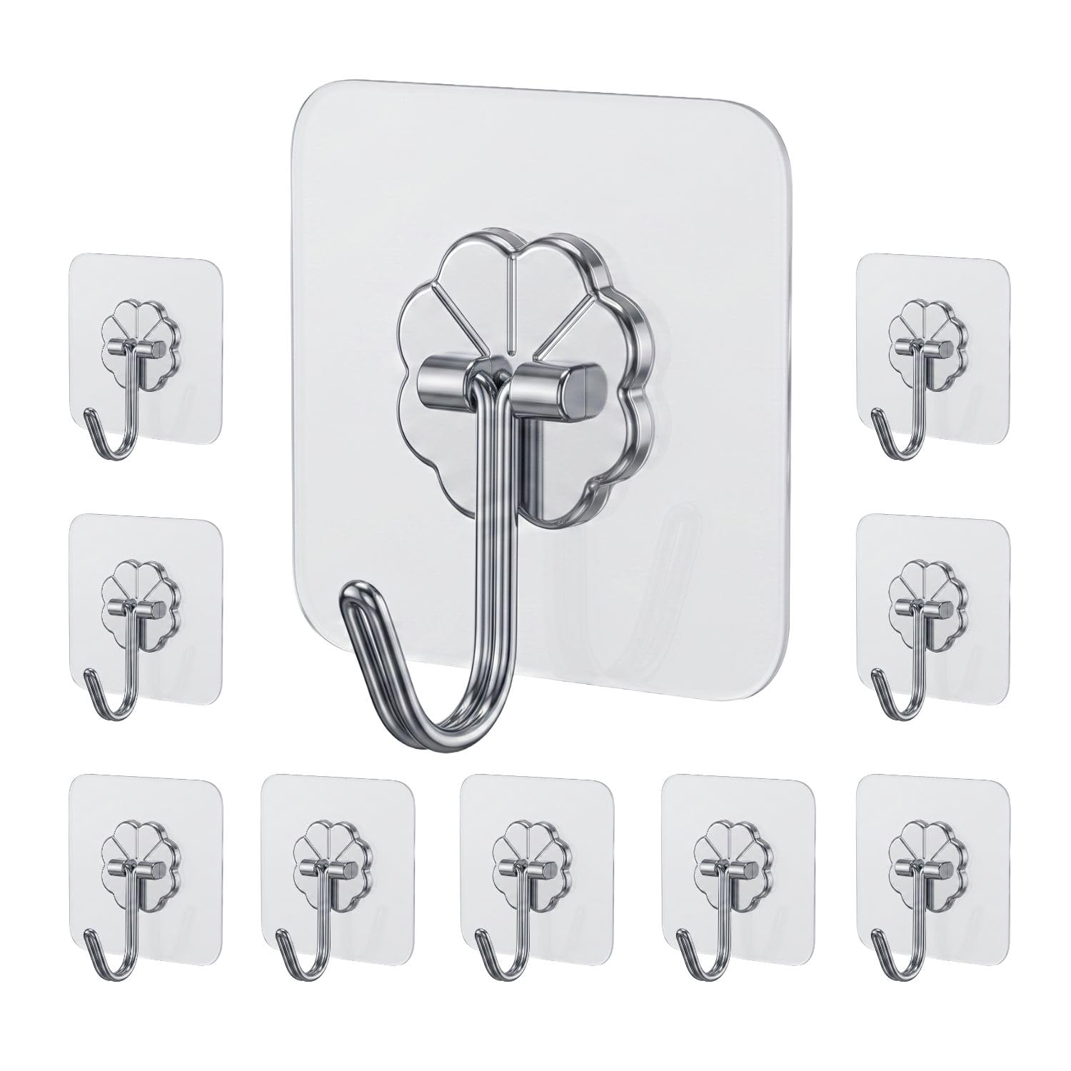 Self Adhesive Wall Hooks - No Drill, Damage-Free! -1
