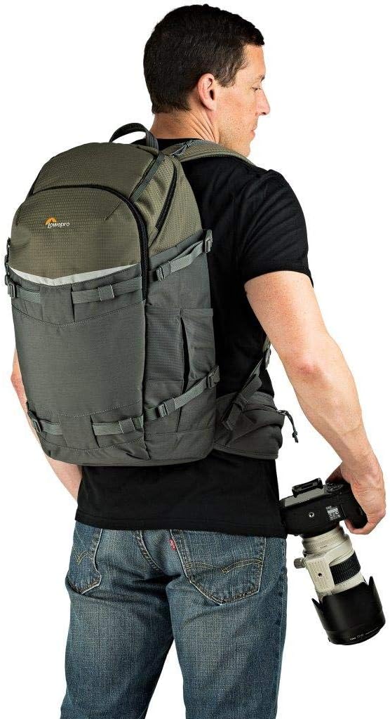 Lowepro LP37016-PWW Flipside Trek BP 450 AW Backpack for Camera, Grey/Dark Green