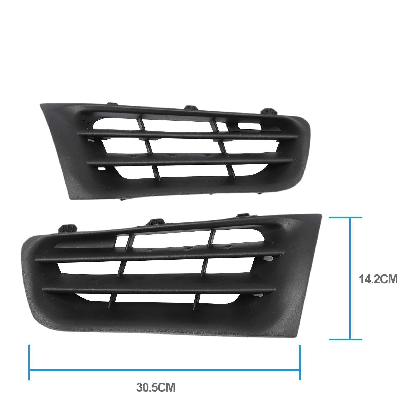 2 x Grilles de calandre noires droite et gauche 7701474478 pour Megane 2 Phase II