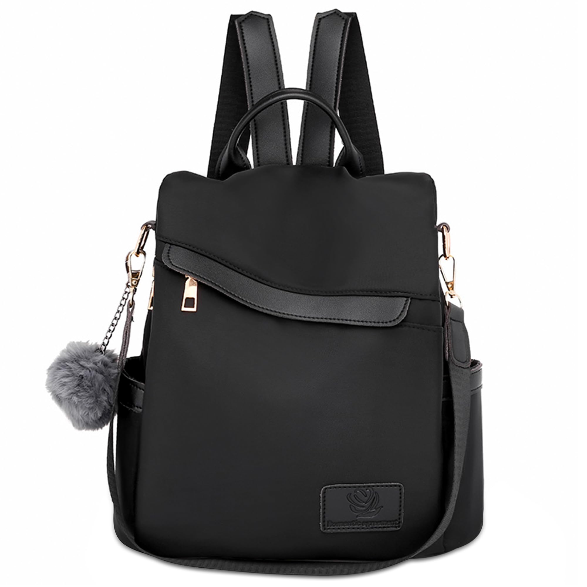 Sacs à Dos Femme Antivol — Sac à Dos Élégant et Léger, Imperméable, Idéal Voyage, Université, Travail et Quotidien Noir