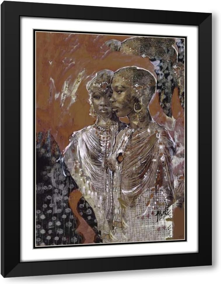ArtDirect Sepia African III 33x48 Huge Gallery Wrapped Canvas Museum Art by Wiley, Marta