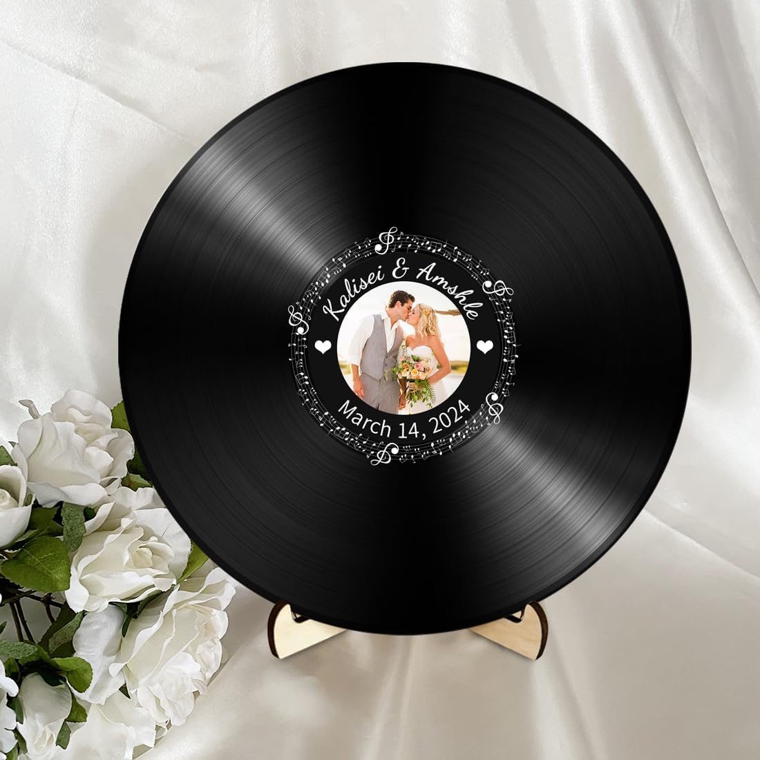 Personalized Music Lover Wedding Guest Book Idea, Custom Record Cover Vinyl Record Guest Book Alternative, Disco 70s Wedding Decor for Party Engagement Reception Anniversary