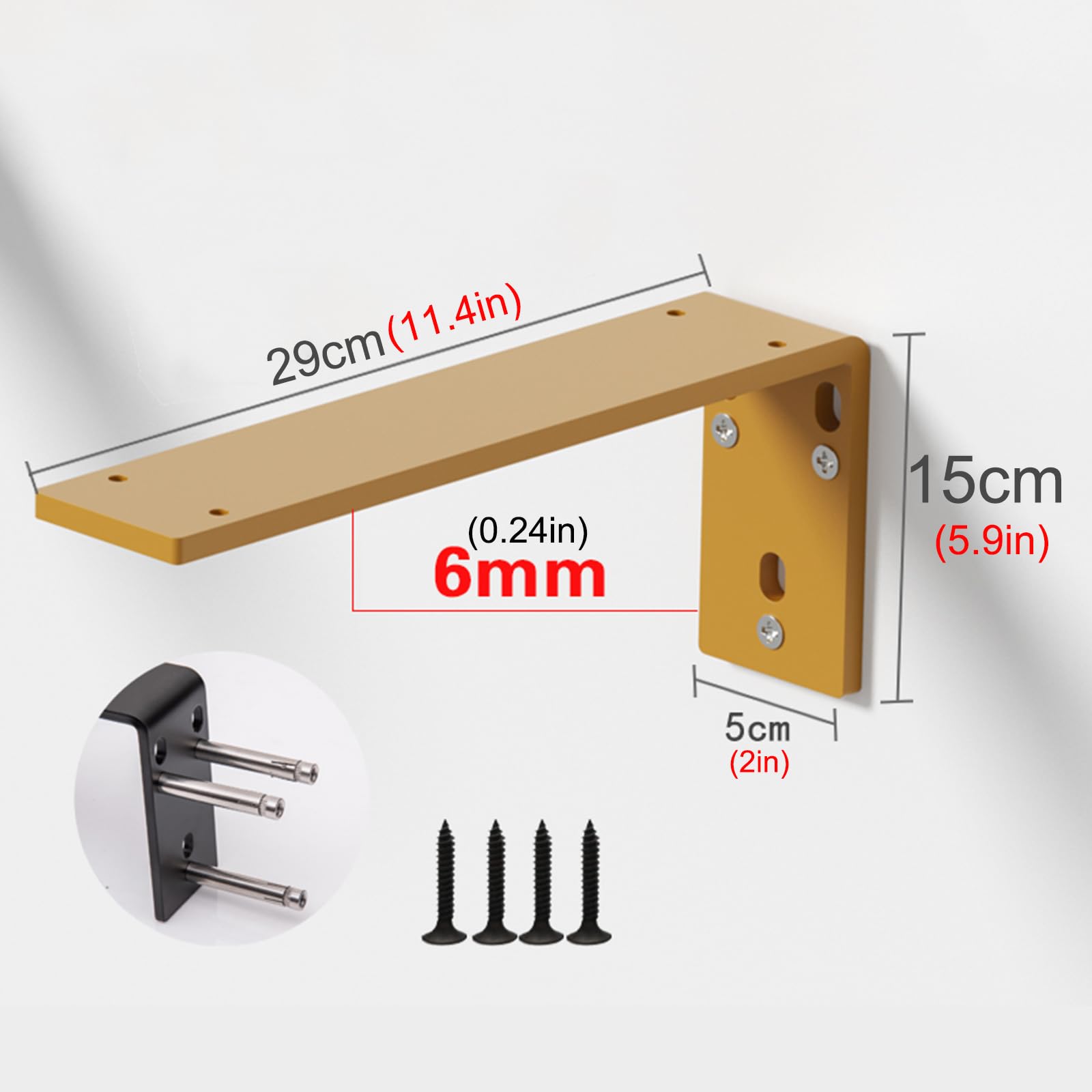 2 Pezzi Staffe per Mensole Pieghevoli Supporti per Mensole da Parete Resistenti Supporti per Mensole Decorative in Metstaffe Di Supporto per Mensole a Forma Di L in Acciaio Al Carbonio, Salva