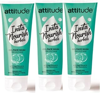 Attitude Insta Nourish Herbals Gel Face Wash 100ml pack of 3