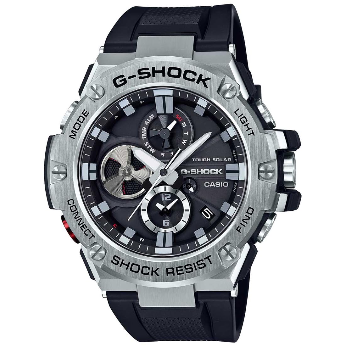 G-Shock GST-B100-1ADR Metal Ip Black Analog Dial Black Resin Strap Men's Watch Tough Solar Bluetooth G789