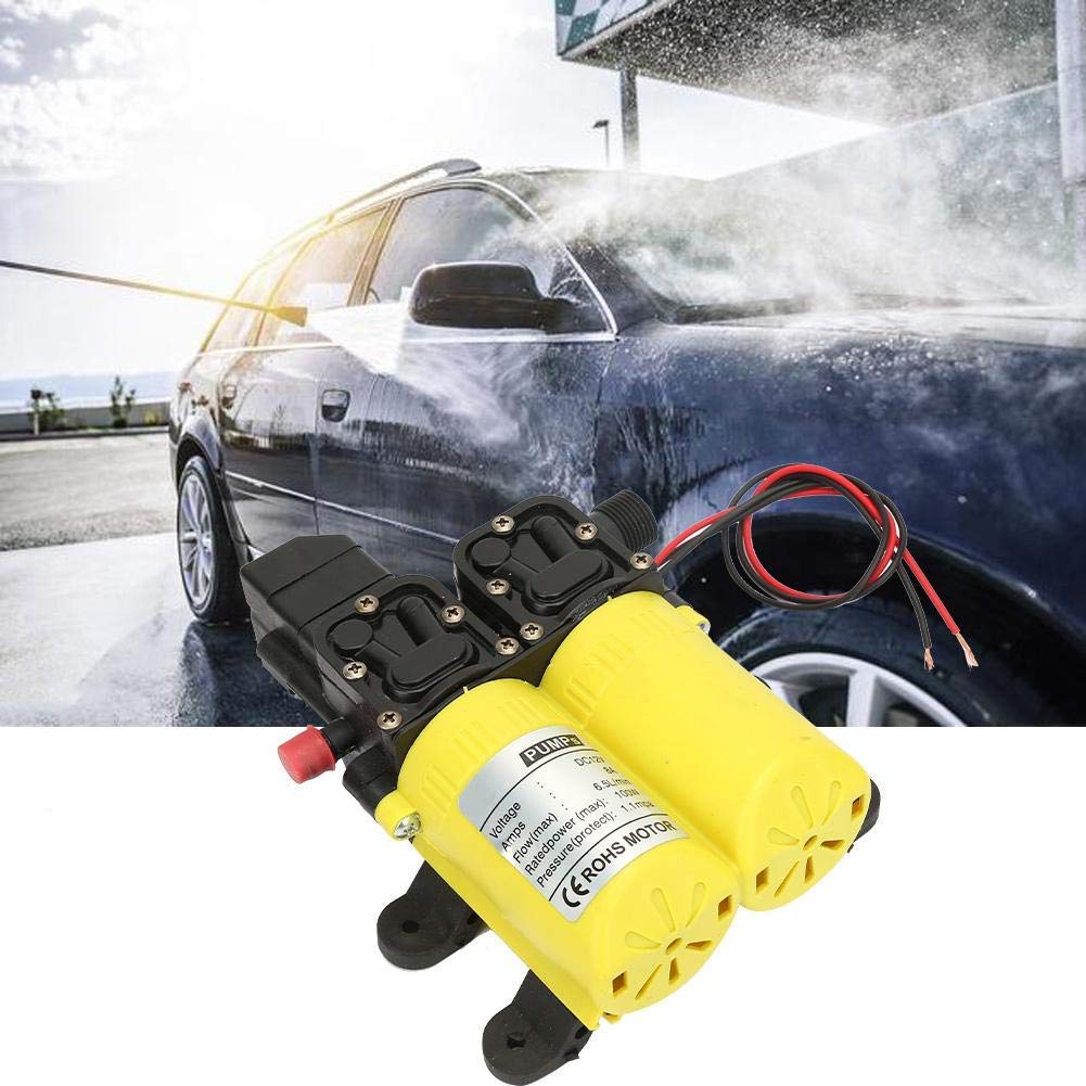 Elektrische Autowaschpumpe, 3208 12V 100W Hochdruckreiniger Doppelsaugende Pumpe Elektrische Selbstansaugende Hochdruckwasserpumpe für Wohnwagen, Booten, Autos