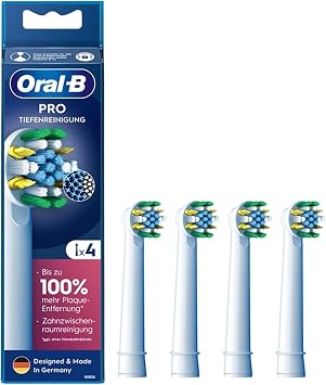 Oral-B Brown Oral B Replacement Brush with Interdental Wiper Pro Series pro Electric Toothbrush Replacement Frustration Free Package EB25RX-4