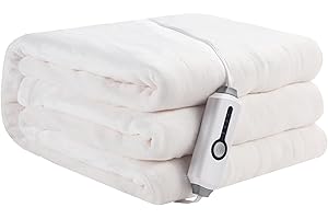 Electric Heated Blanket 72" x 84" - Cozy White Comfort