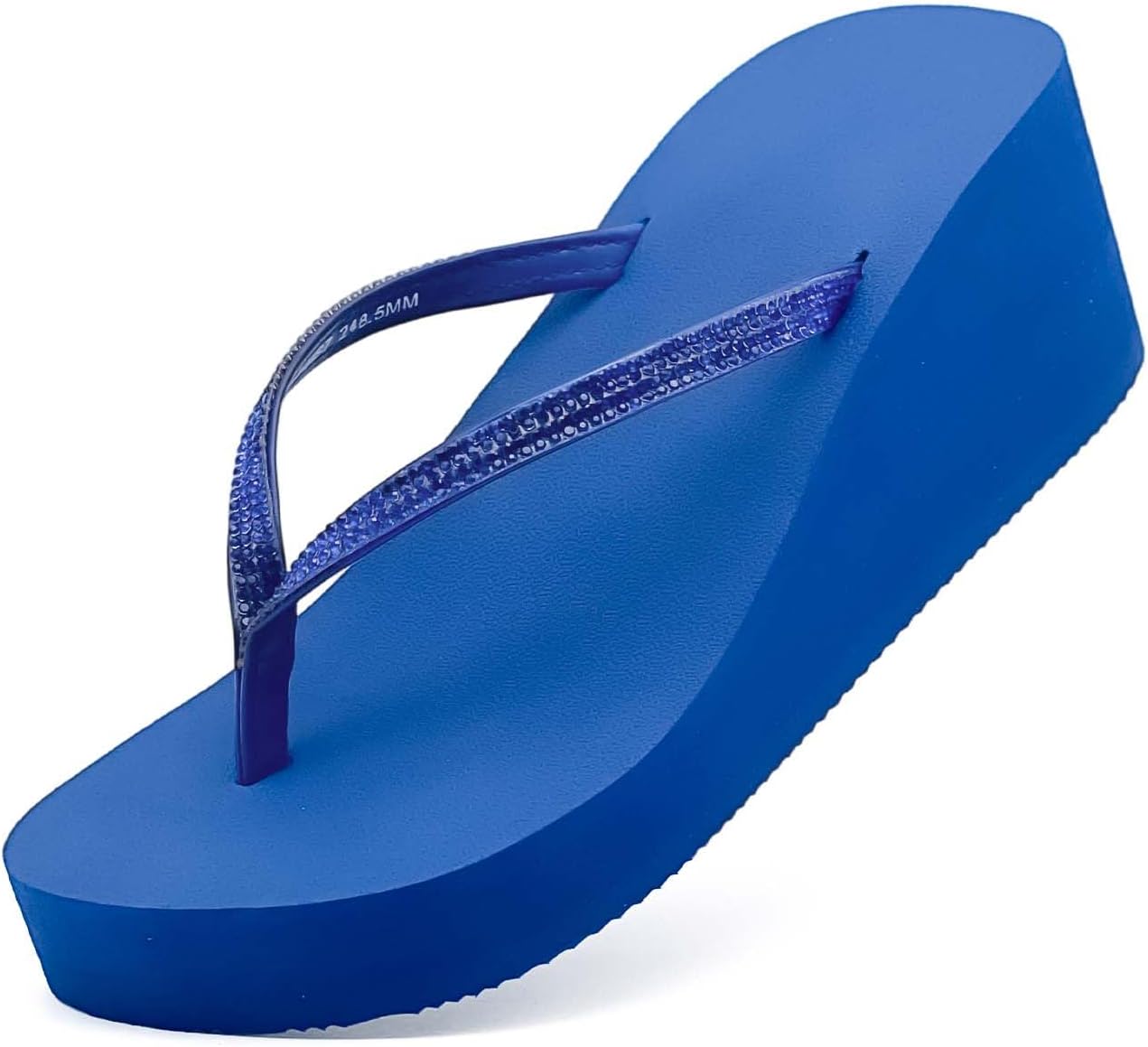 xinran & shengli Women Platform Flip Flops Rhinestone Wedge Sandal Comfortable Dressy Home Heel Slippers