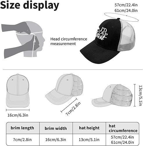 Miniatura 4 de ODCRAT Divertida gorra de béisbol de golf con texto en inglés "I'd Tap That Dad", sombreros gráficos para papá para hombre