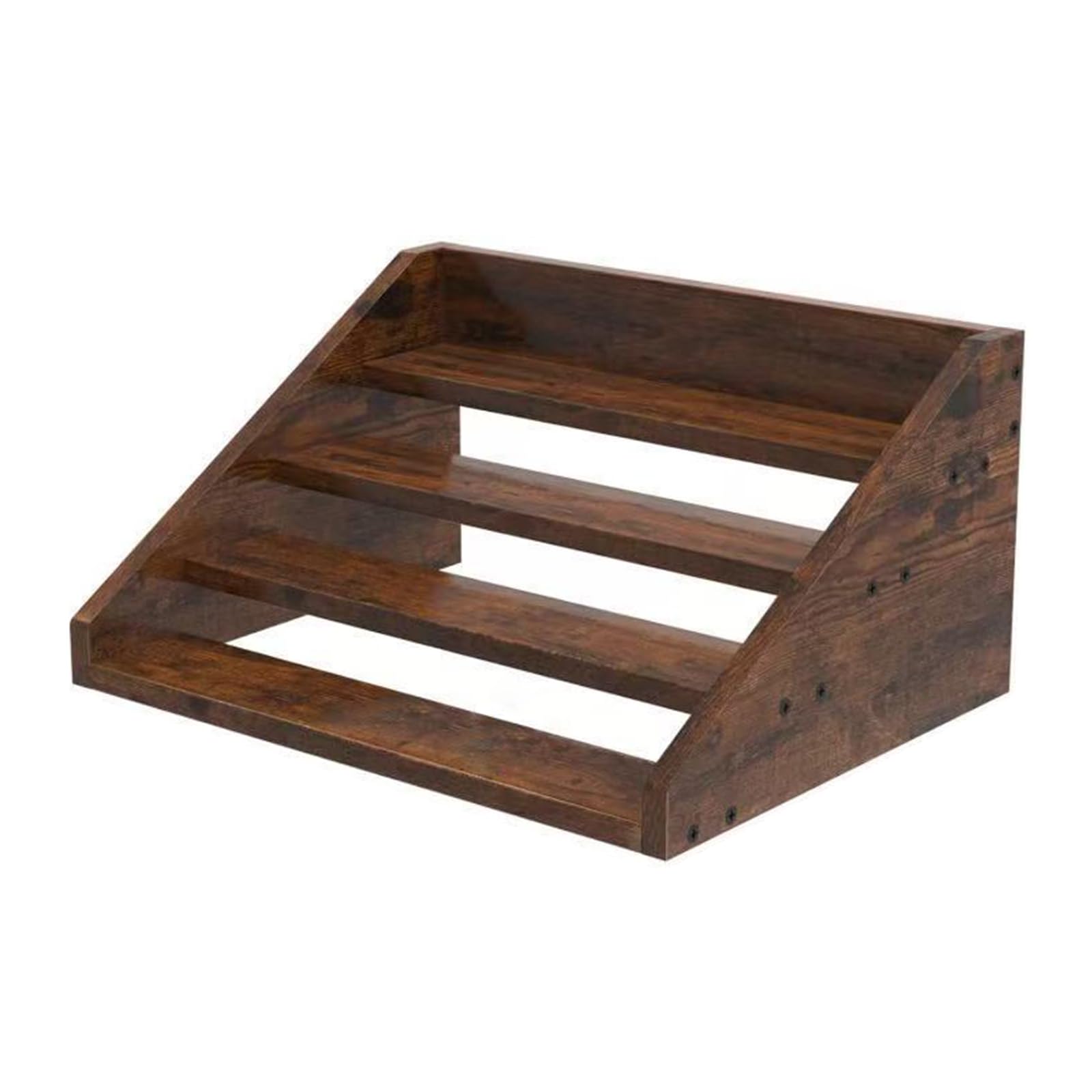Jazuaiao Natural Wood Seasoning Holder for Countertop or Cabinet Features Refined Finish and Better Stability Sturdy Seasoning Rack
