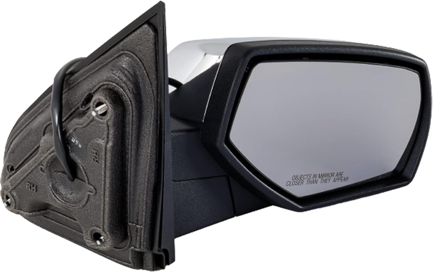 Garage-Pro Power Heated Passenger Side Mirror For Chevrolet Silverado 1500 GMC Sierra 1500 2014-2018, Manual Fold, Blind Spot Monitor, Memory, Puddle Lamp, Chrome, Car Mirror Accessories