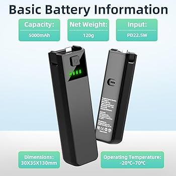 Amazon.com : Compatible with DJI Osmo Pocket 3 Battery